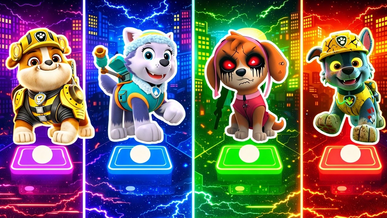 🔴😵‍💫Relaxing PAW Patrol ALL Characters 🆚 Best music Coffin Dance Remix 🎶 Tiles Hop EDM Rush#4