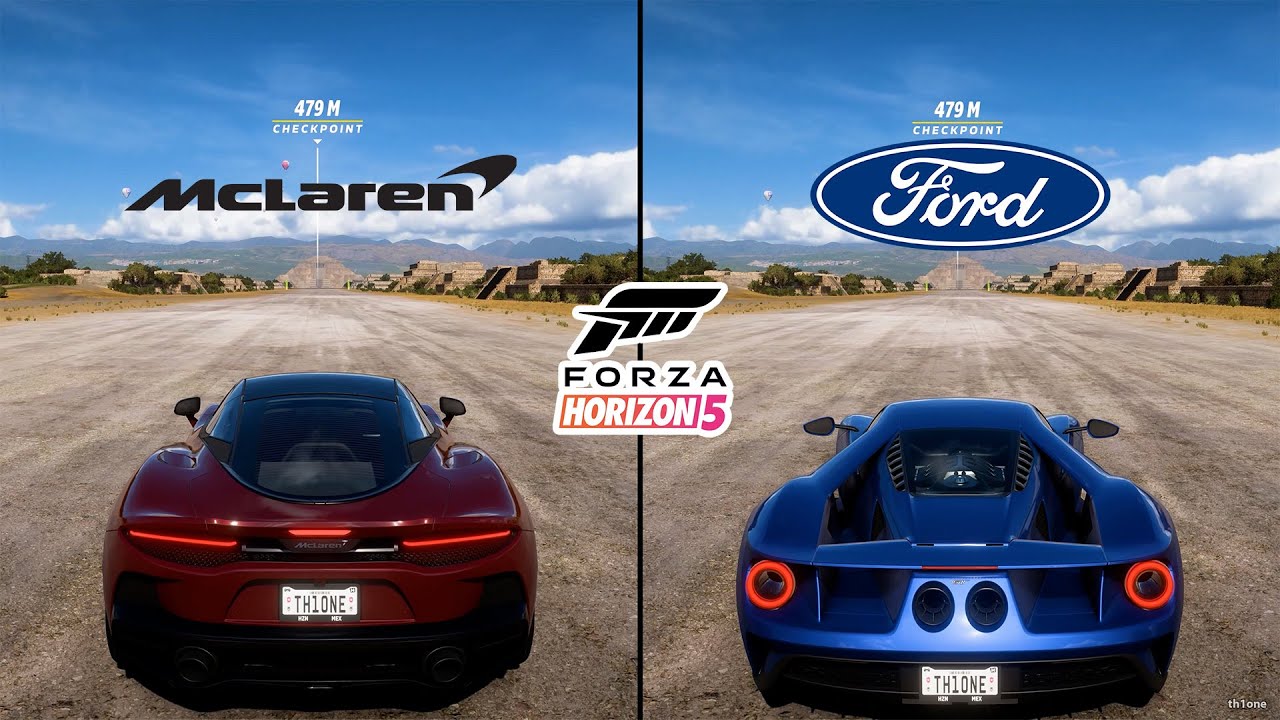 Forza Horizon 5 | McLaren GT 2020 vs. Ford GT 2017 Performance and Sound Comparison