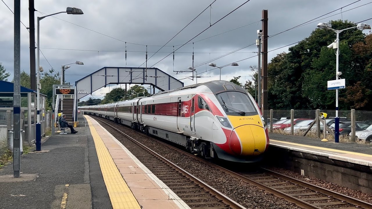 LNER Azuma 801204 flies through Longniddry in some style 😎