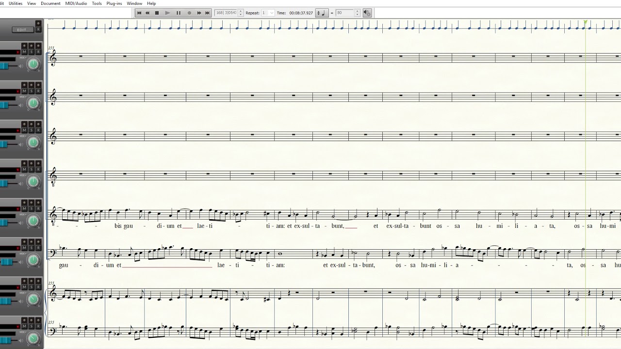 Orlando do Lasso - Miserere Mei - Choir Ahs with Pipe Organ acc.; ClickBeat; Studio View