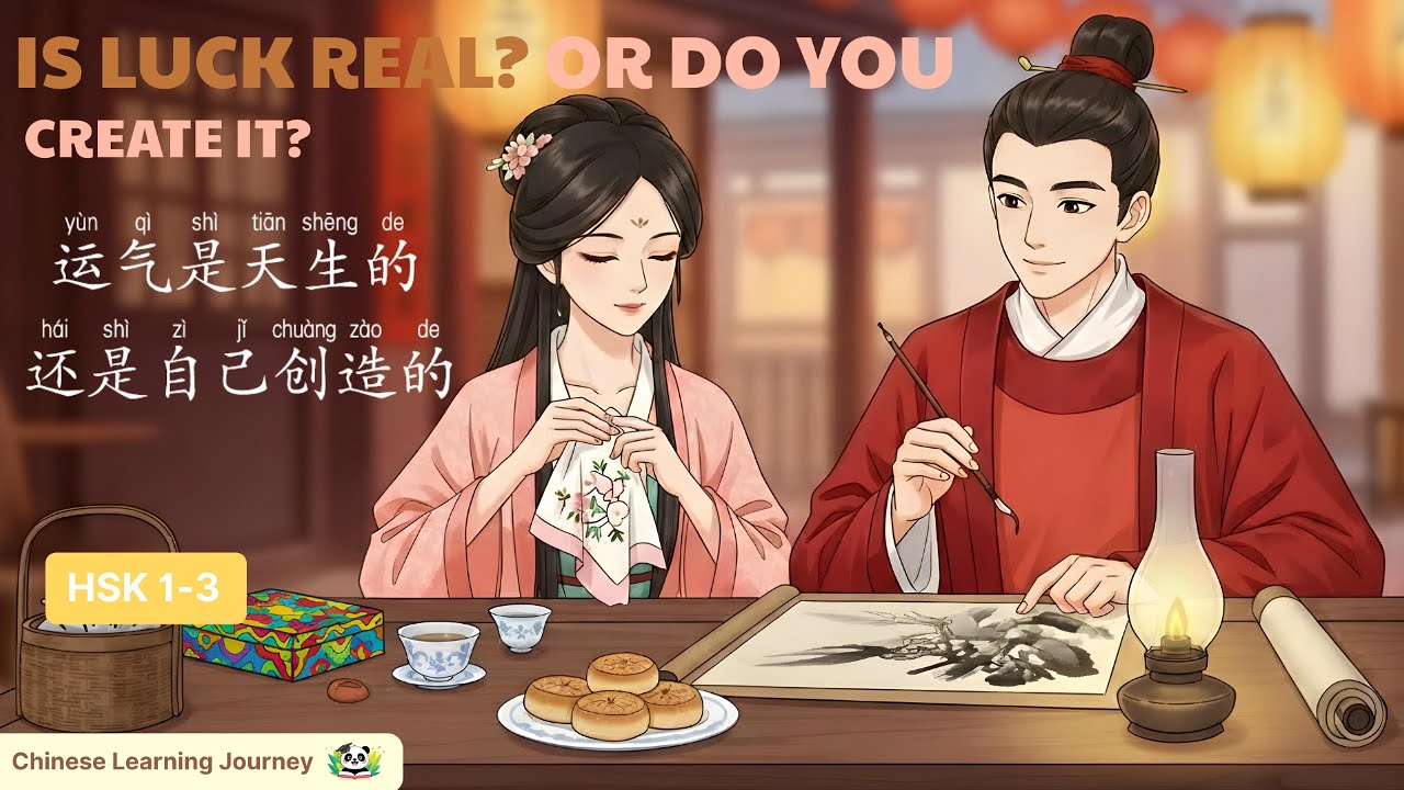 [HSK 1-3] 运气是天生的，还是自己创造的 - Is Luck Real? Or Do You Create It | Practice Listening To Chinese Podcast
