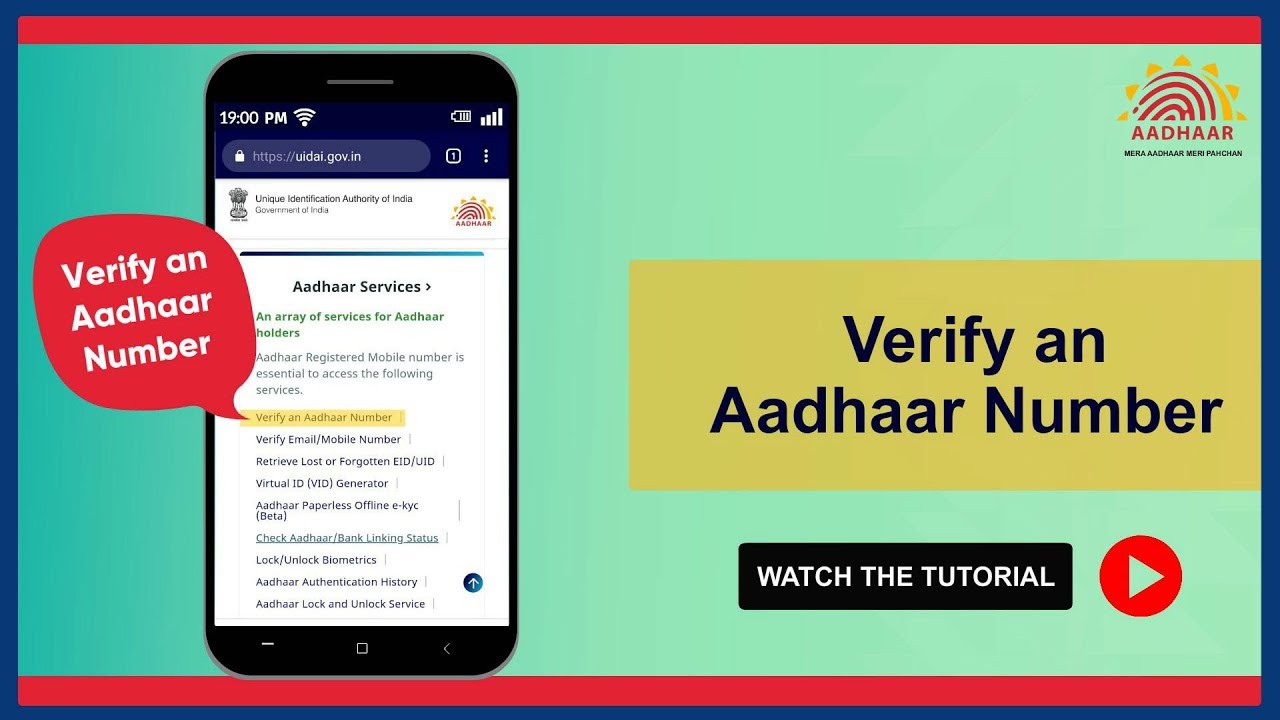 Aadhaar Verification Online: Verify any Aadhaar Number instantly |  Online Aadhaar Verification
