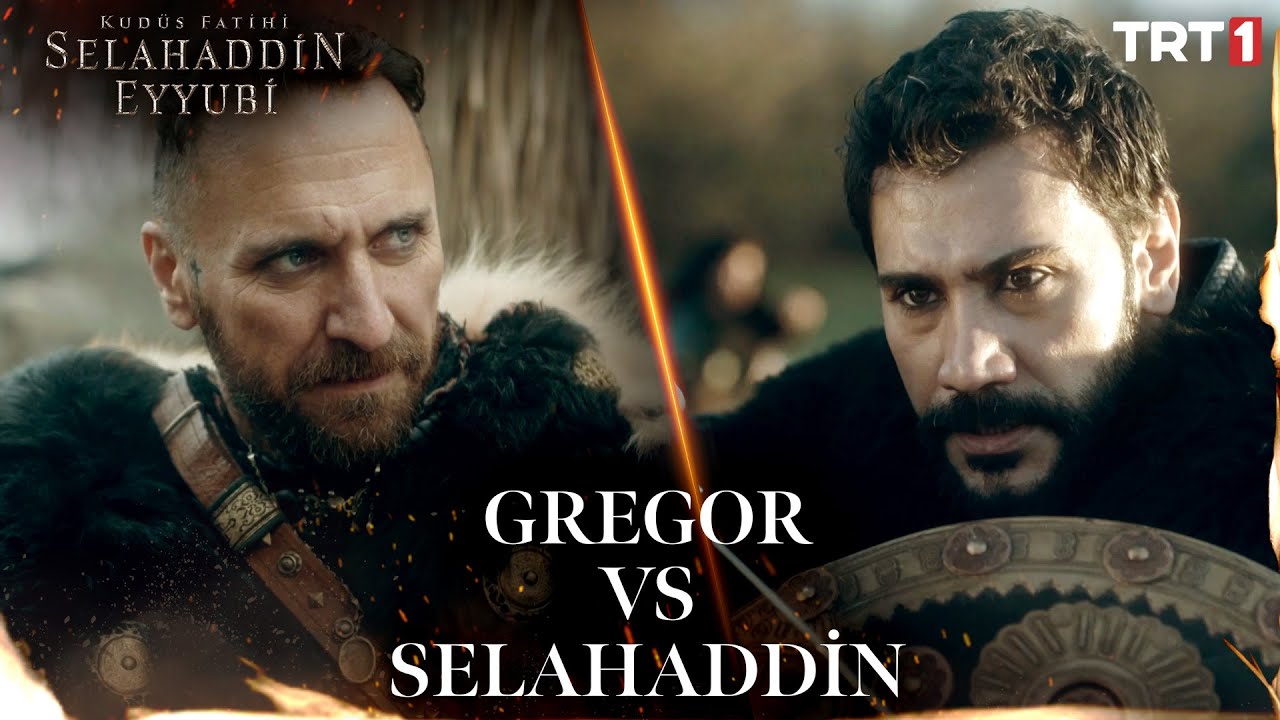 Selahaddin ve Gregor'un Savaşı #1🔥 - Kudüs Fatihi Selahaddin Eyyubi Özel Sahneler @trt1