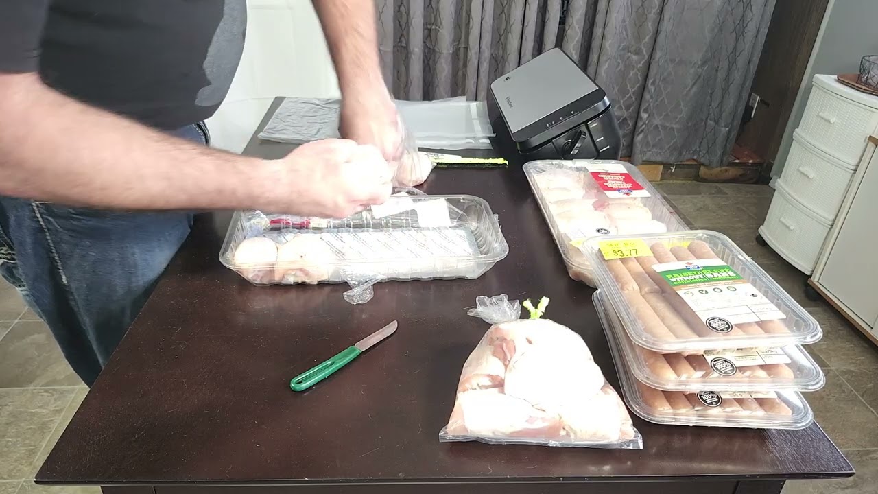 old school freezer packing with a straw