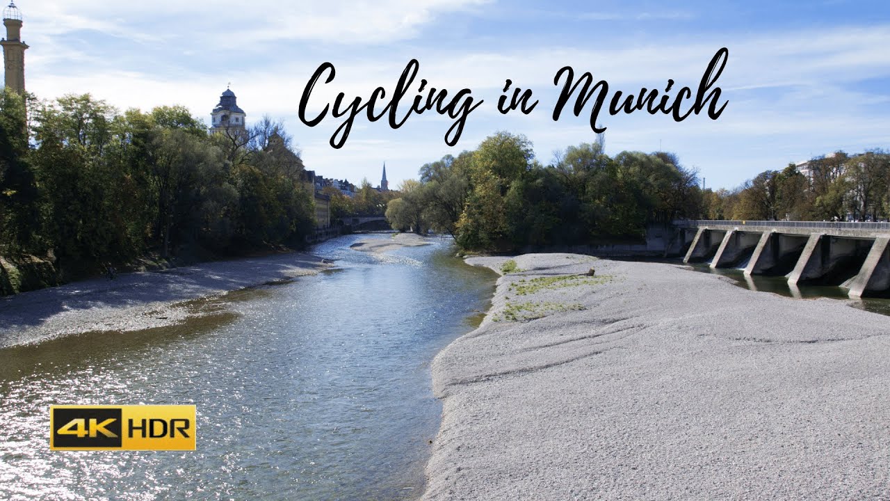 Cycling in Munich - Reichenbachbrücke to Grünwald - 4K HDR
