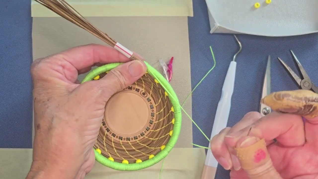 6.BASKET finish MARIPOSA and hide tail, START POPCORN STITCH