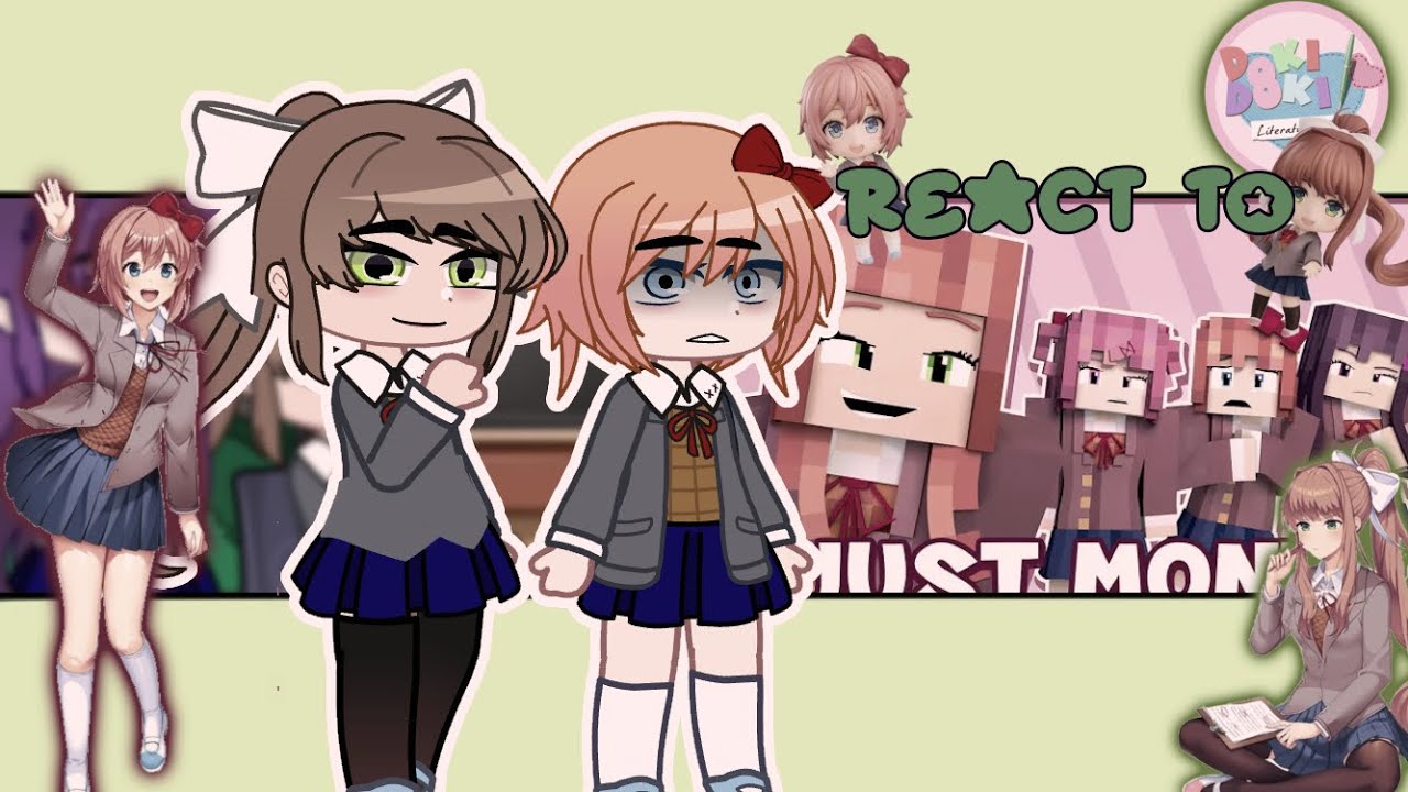 ❤️—Past DDLC react to “just Monika“ //Gacha club //DDLC