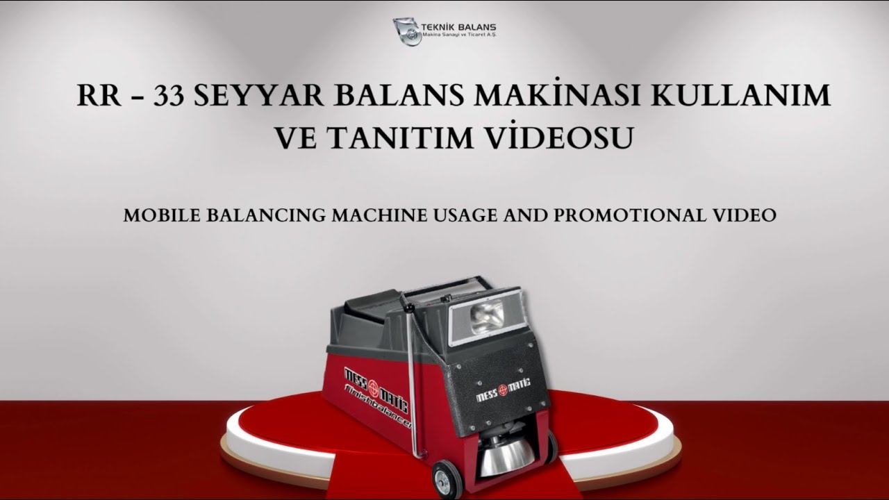 MESSMATIC FINISH BALANCER RR - 33 SEYYAR BALANS MAKİNESİ TANITIM VE KULLANIM VİDEOSU