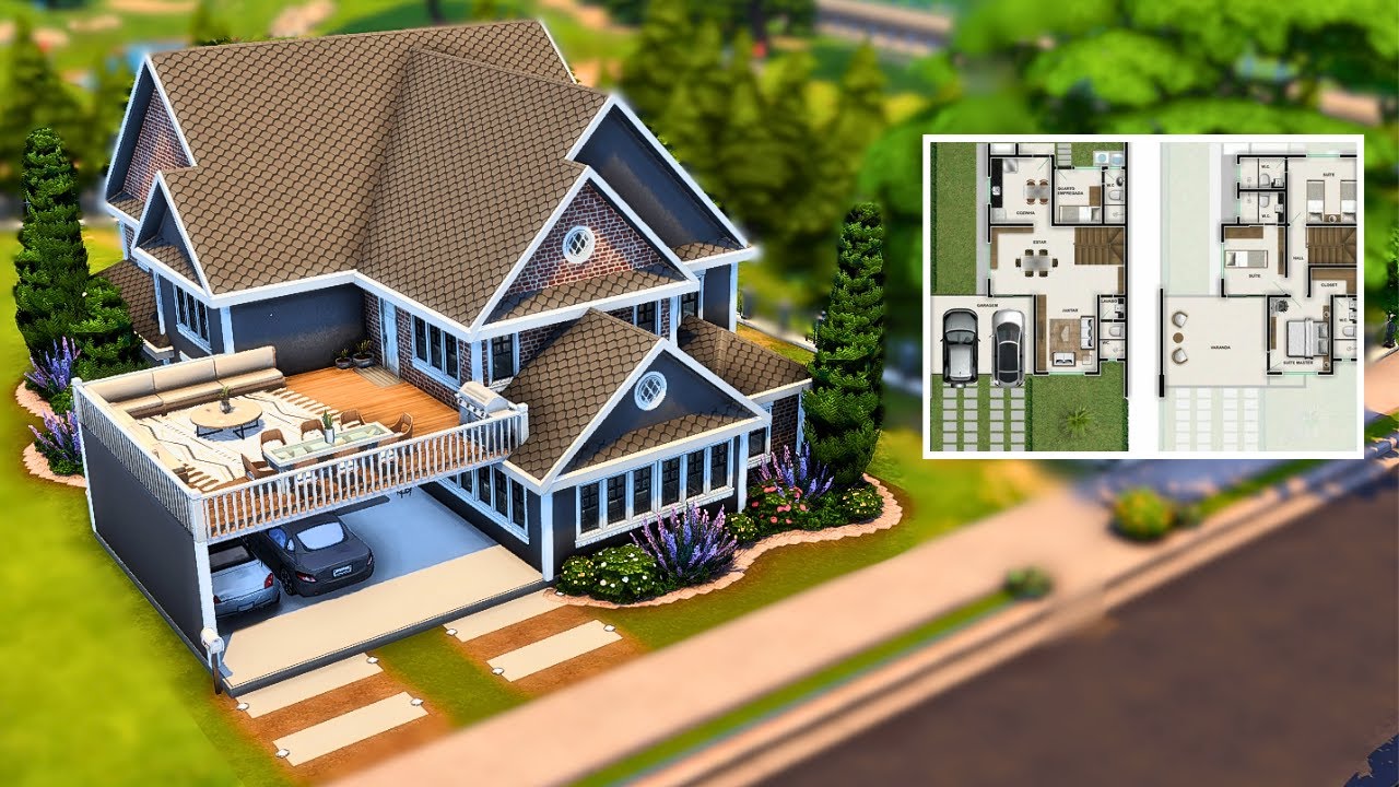 Tentei COPIAR uma PLANTA de 2 Andares| The Sims 4| Slow Build