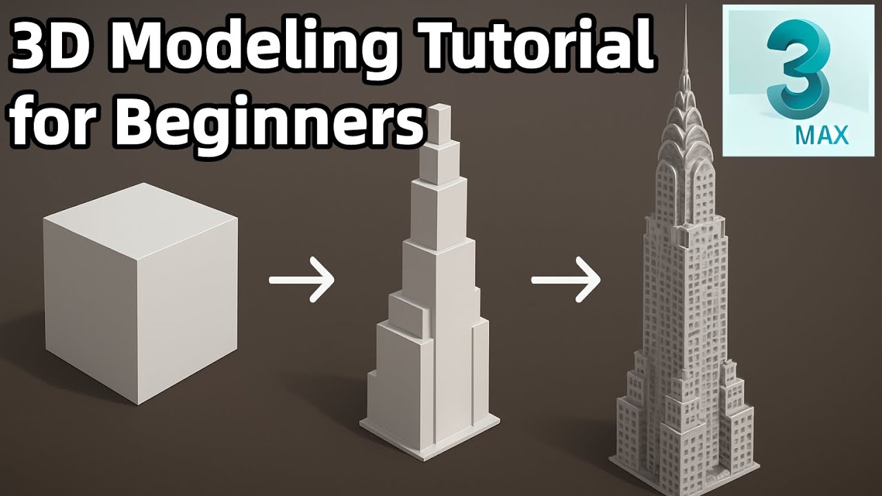From Cube to Chrysler Building | 3ds Max Full 3D Modeling Tutorial