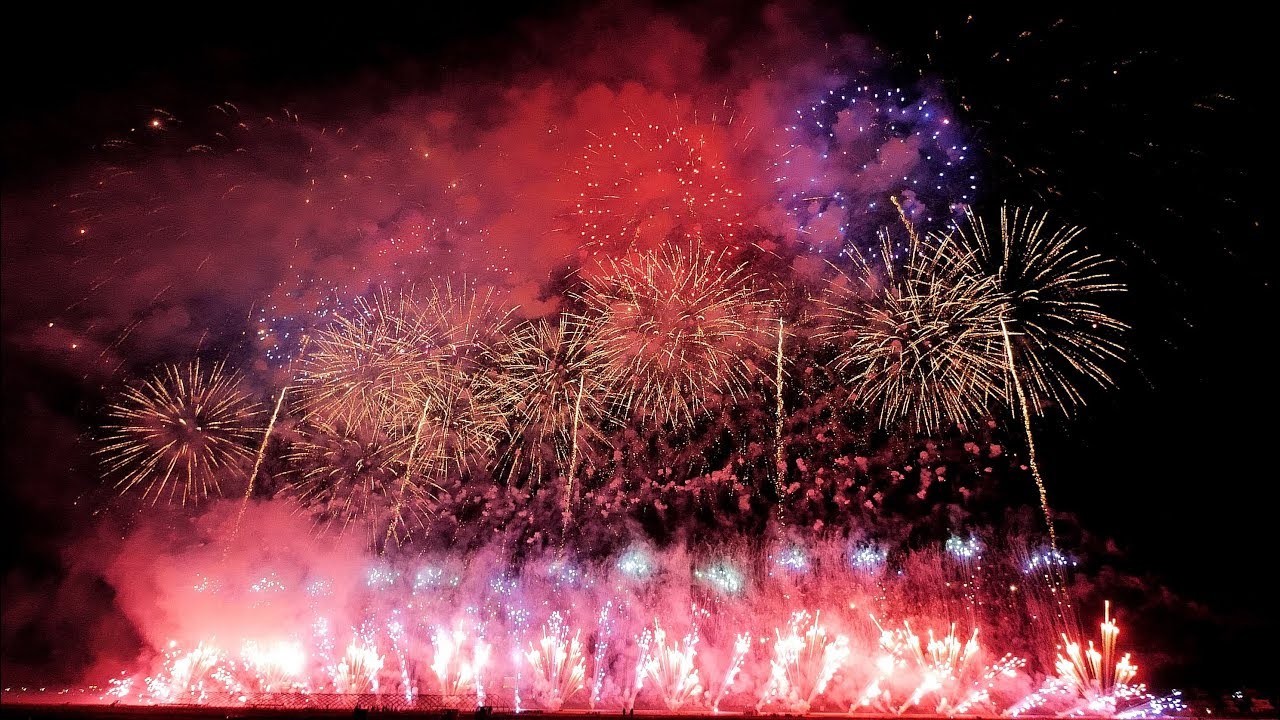 [4K60p] 2019 会津花火「エンディング花火」紅屋青木煙火店