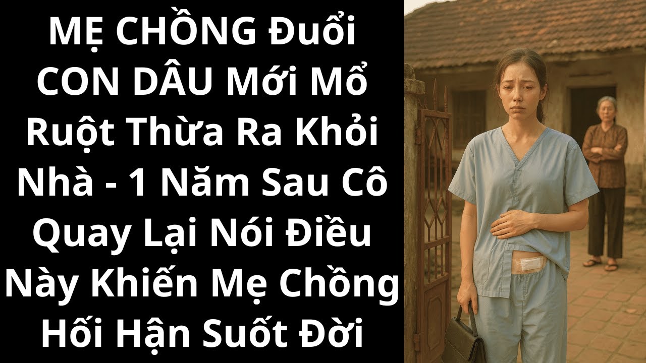 MẸ CHỒNG Đuổi CON DÂU Mới Mổ Ruột Thừa Ra Khỏi Nhà-1 Năm Sau Cô Quay Lại Nói Điều Này Khiến Mẹ Chồng