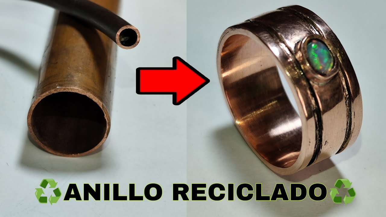 cómo HACER un ANILLO con COBRE RECICLADO ♻️| HOW TO MAKE A RING WITH RECYCLED COPPER| COPPER RING ♻️