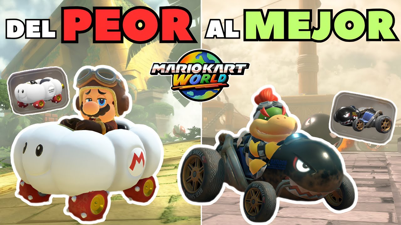 Del PEOR al MEJOR VEHÍCULO de MARIO KART WORLD!!🏎️🌎😵‍💫