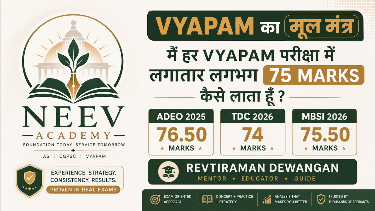 !!!हर VYAPAM परीक्षा में 75+ अंक का फॉर्मूला!!! #Power of PYQ #VYAPAM #CGPSC