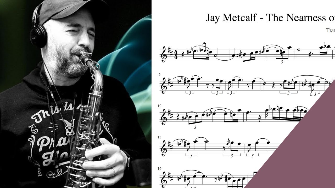 Jay Metcalf - The Nearness of You saxophone sheet music transcription for alto sax