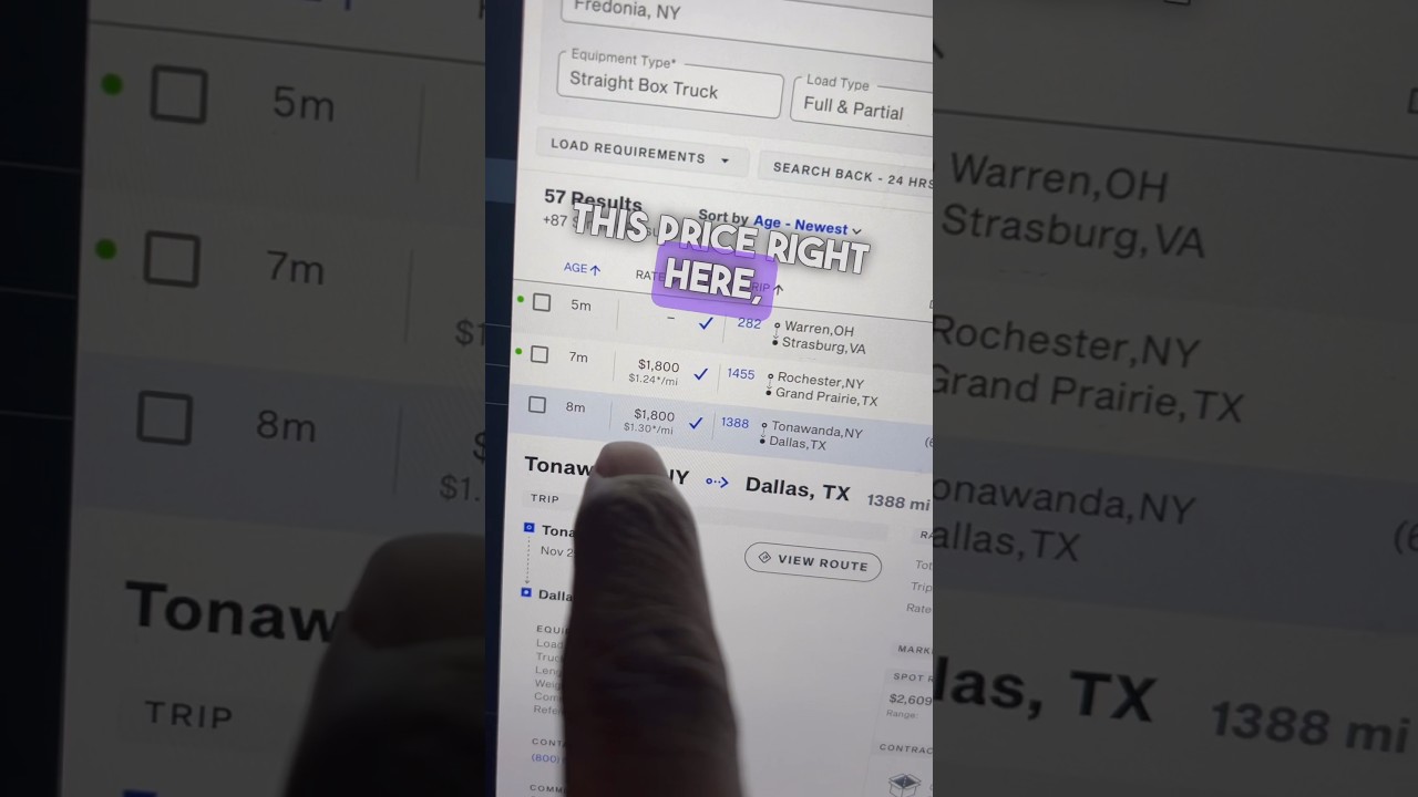 How to make Box Truck money & book loads using DAT One Select Load board