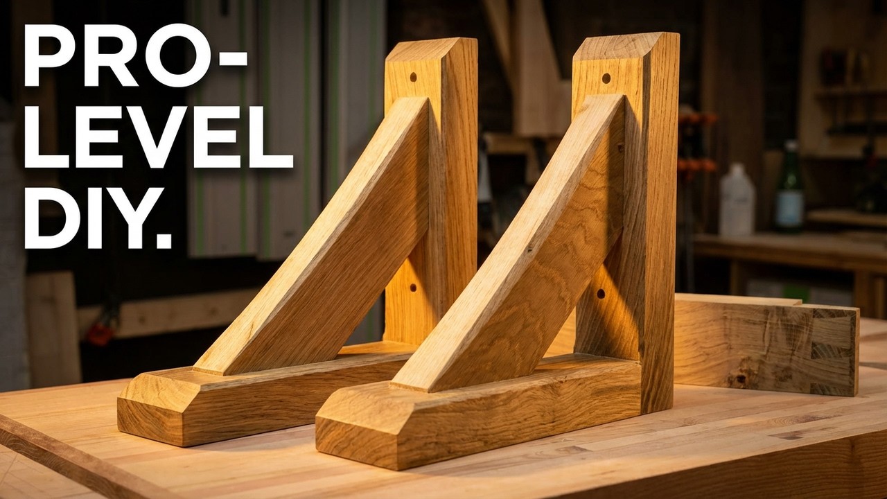 DIY Oak Wooden Architectural Knee Braces, Gallows Bracket or Wood Corbels.