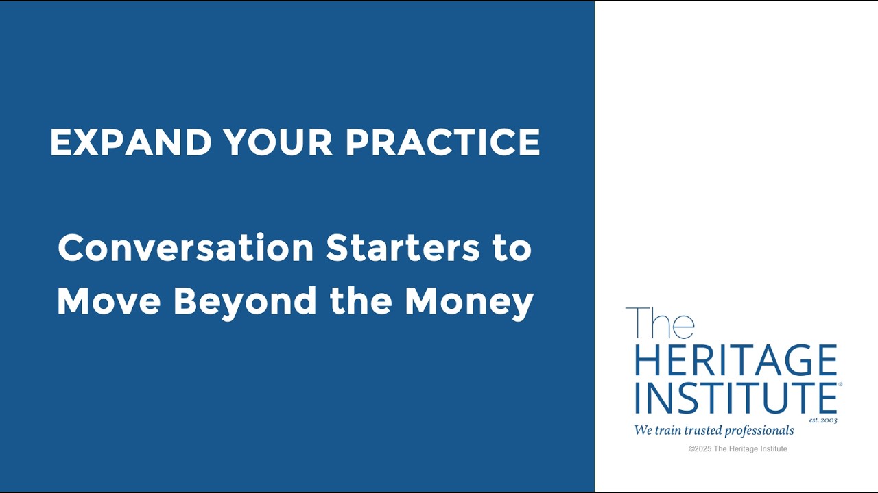 Expand Your Practice - Conversation Starters to Move Beyond the Money
