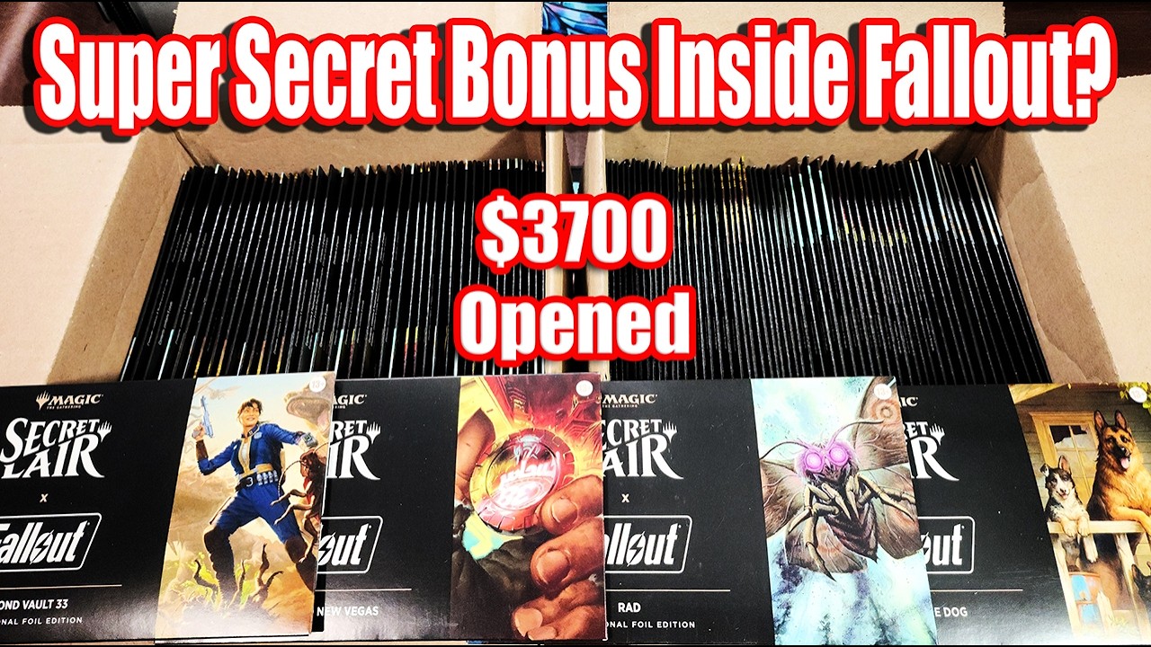 Opening 85 Fallout Secret Lairs | Secret Bonus Card?!