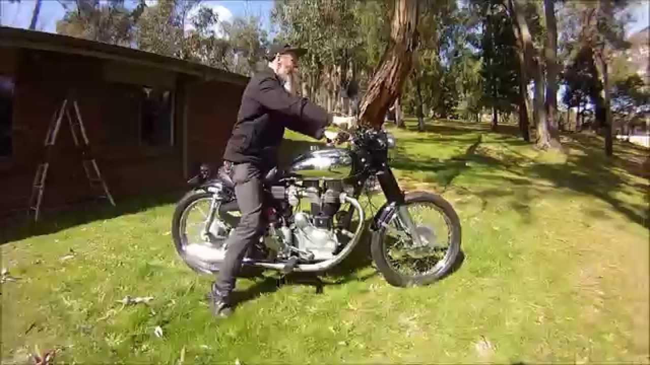 Royal Enfield 500 bullet Custom Bobber walk around and start up!