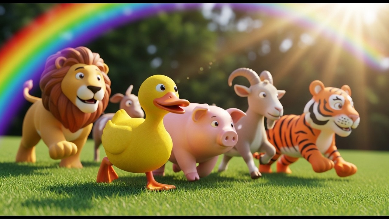🐯 Tiger and Pig Toy Animals Fun Game 🐷🌈 | 3D Kids Fun Story