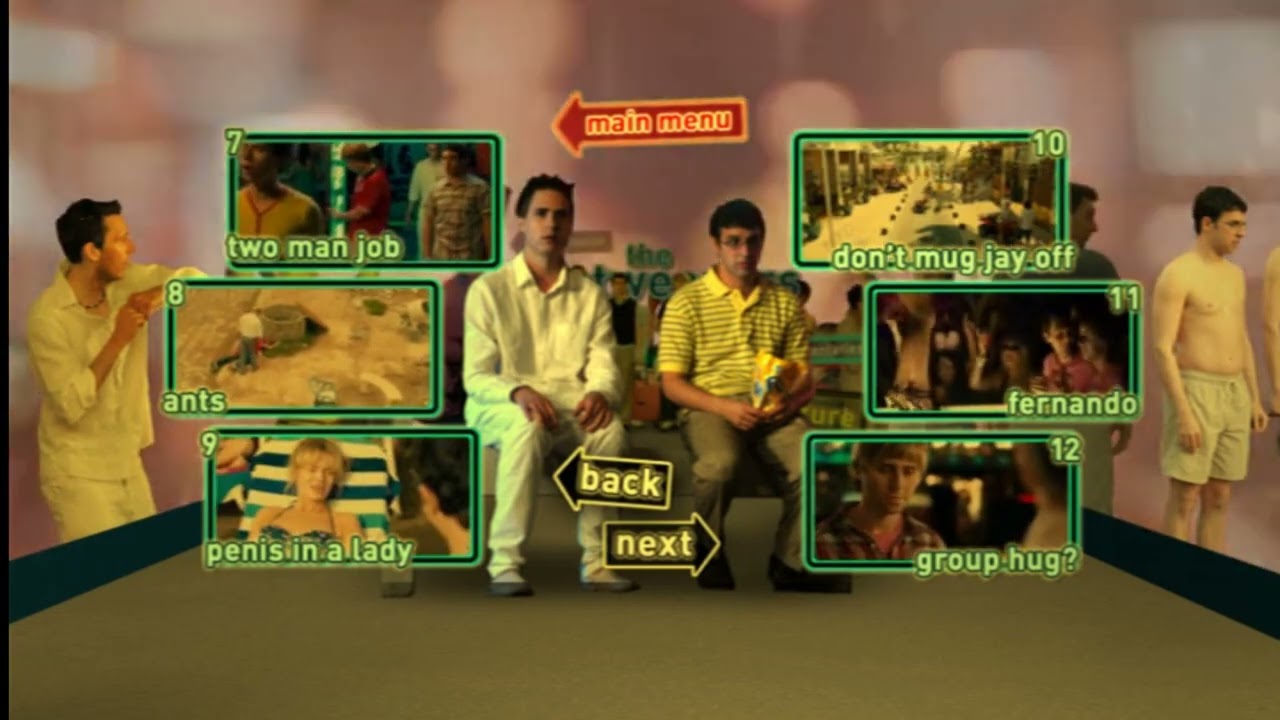 the inbetweeners movie dvd menus