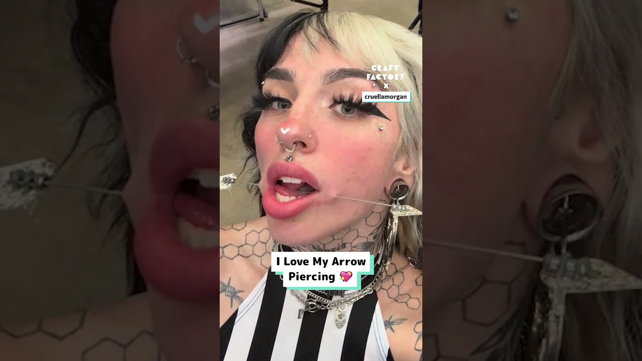 Would you get this piercing 😳 #arrowpiercing #piercings #piercingaftercare