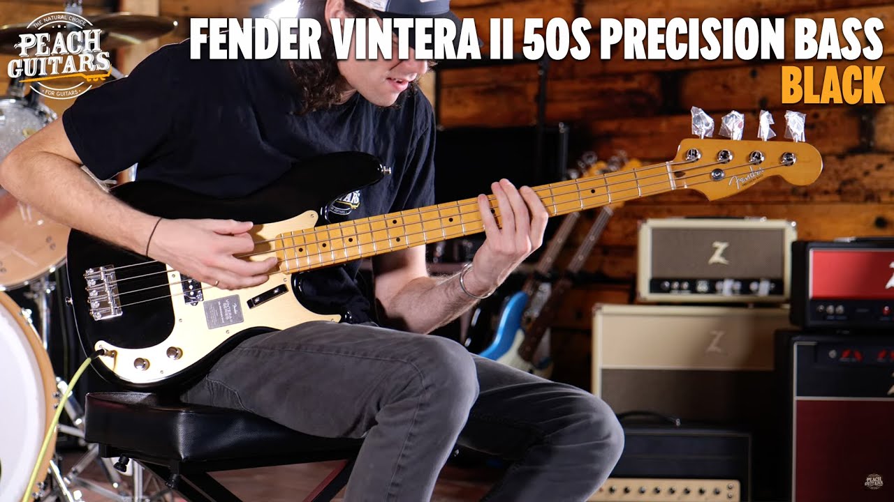 No Talking...Just Tones | Fender Vintera II 50s Precision Bass | Maple - Black