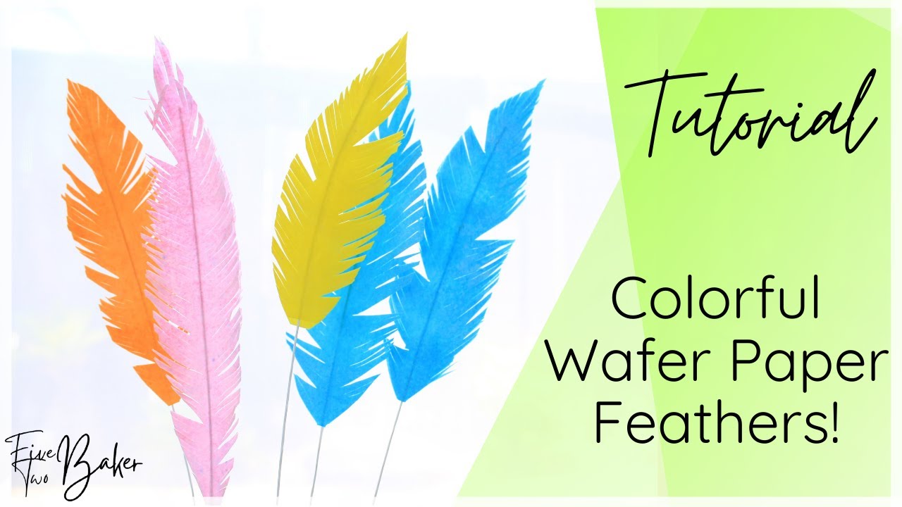 Wafer Paper Feathers for Cake Decorating ⎸Easy Edible Feathers Tutorial