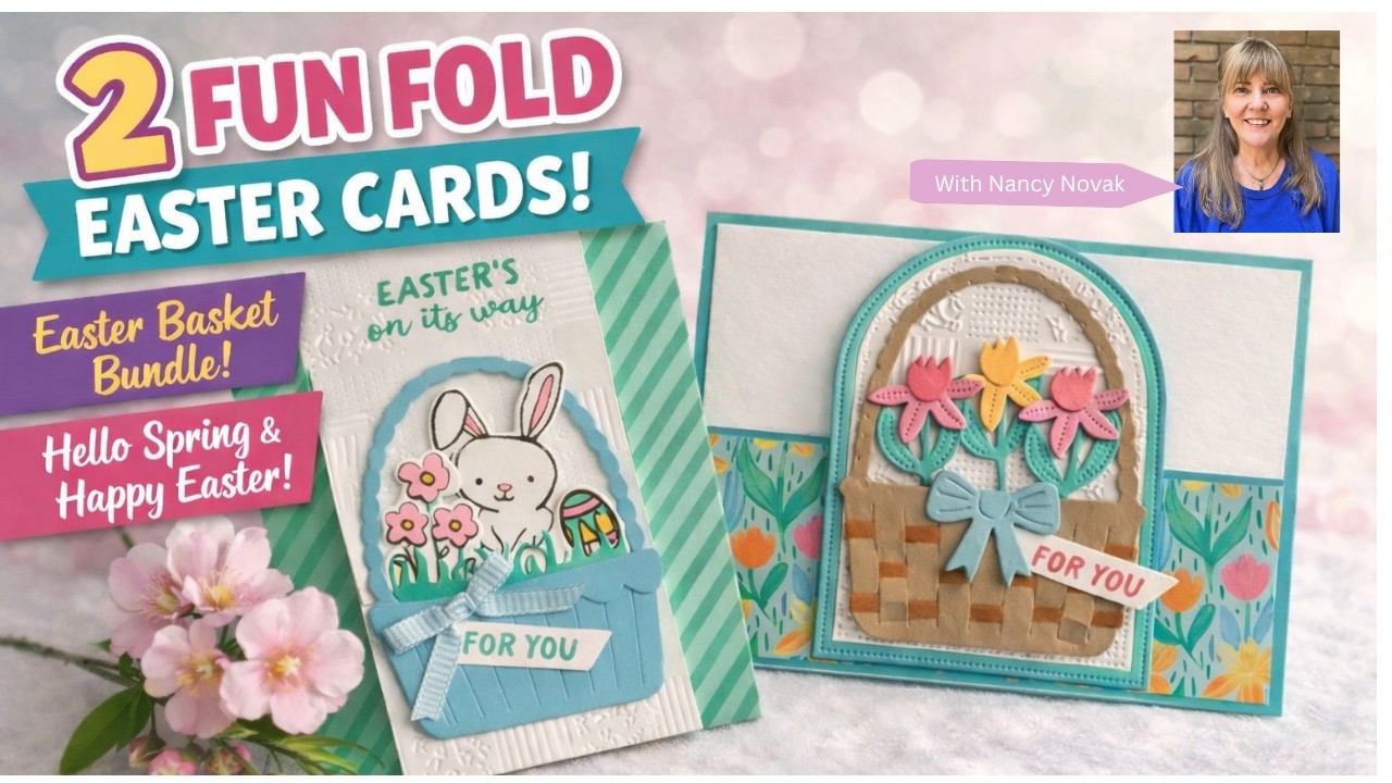 Easy Cardmaking | Easter Basket Bundle: 2 Fun Fold Easter Cards