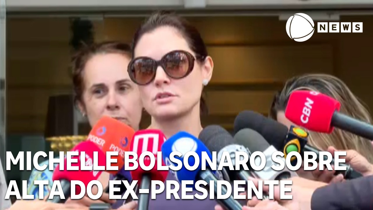 Michelle Bolsonaro fala sobre alta do ex-presidente