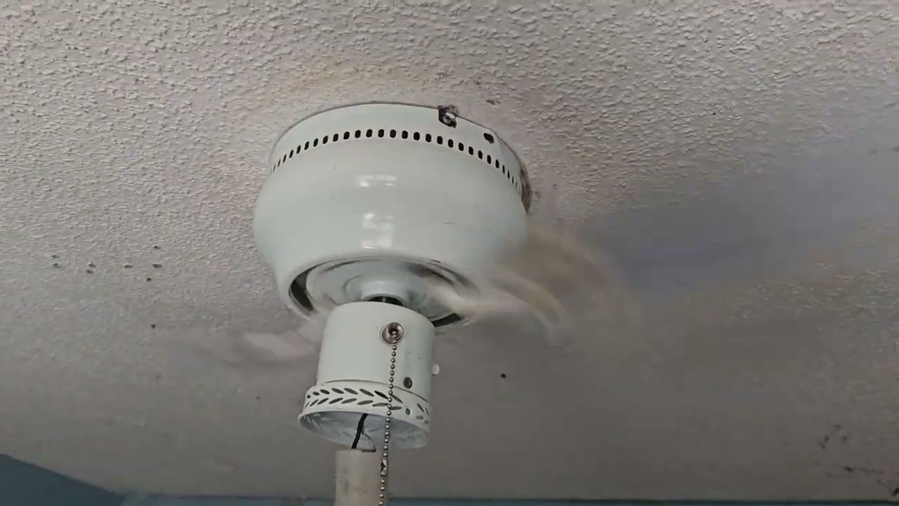 Littleton ceiling fan with 30 inch leaning Edge metal blades.