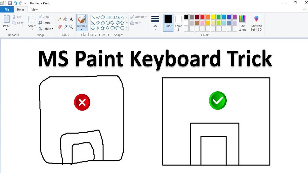 MS Paint Trick | MS Paint Keyboard Trick