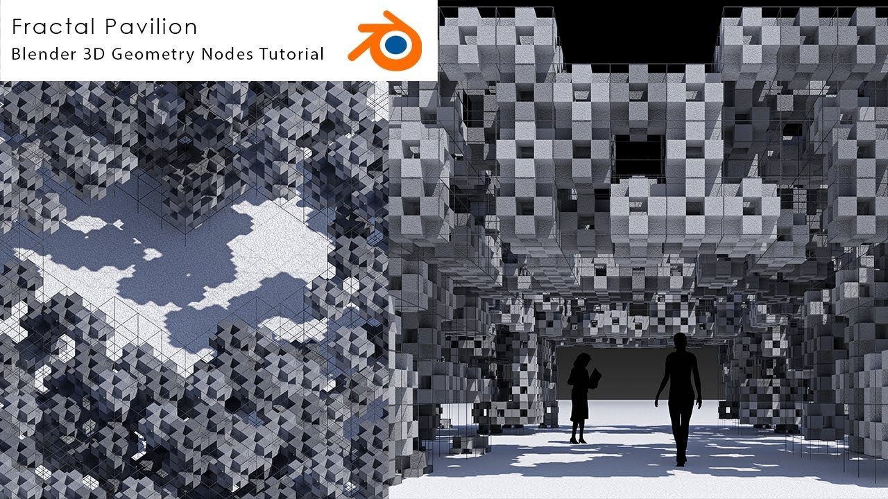 Fractal Pavilion Blender3D Geometry Nodes Tutorial