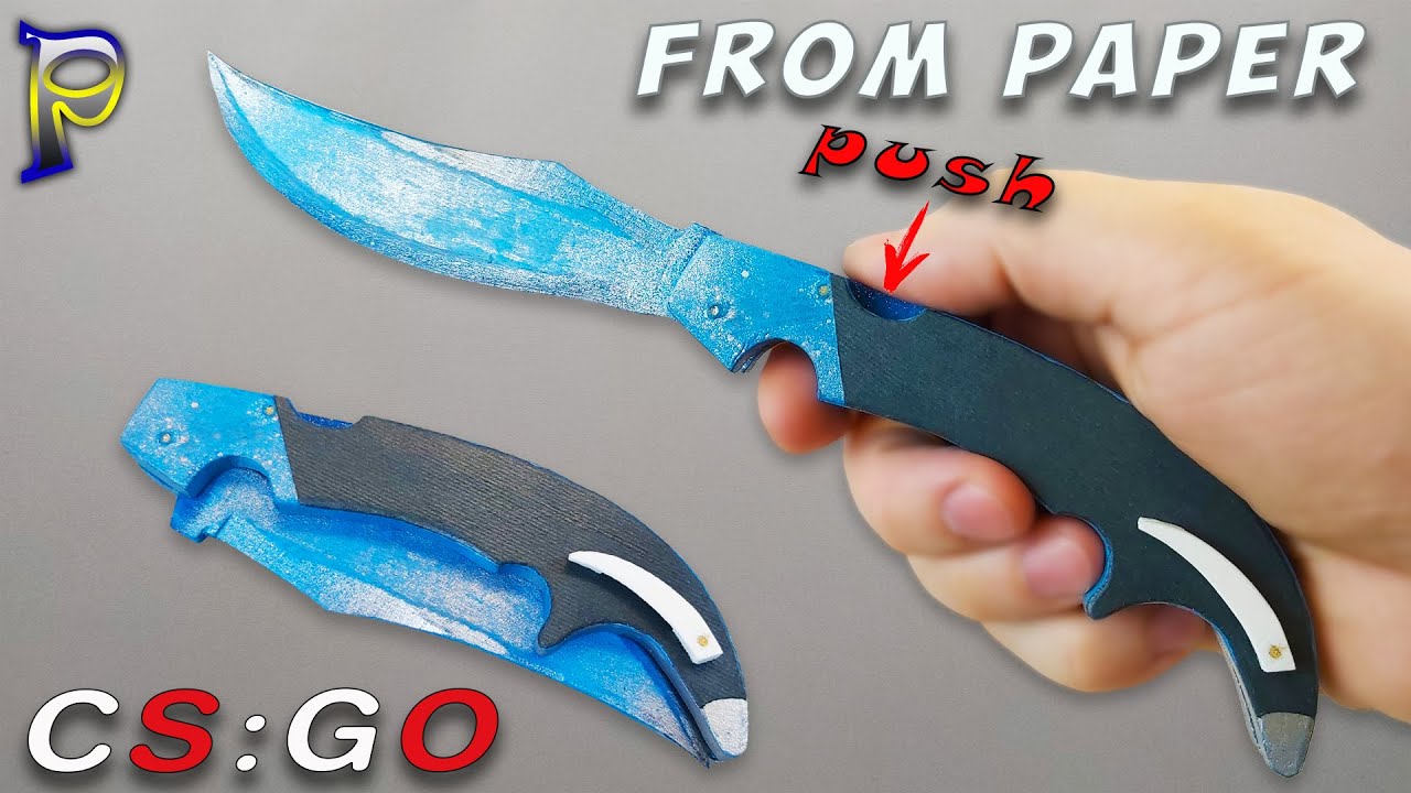 How to make 🗡️ FALCHION CS:GO KNIFE out of paper. Paper weapon. DIY paper knife Falchion CS: GO