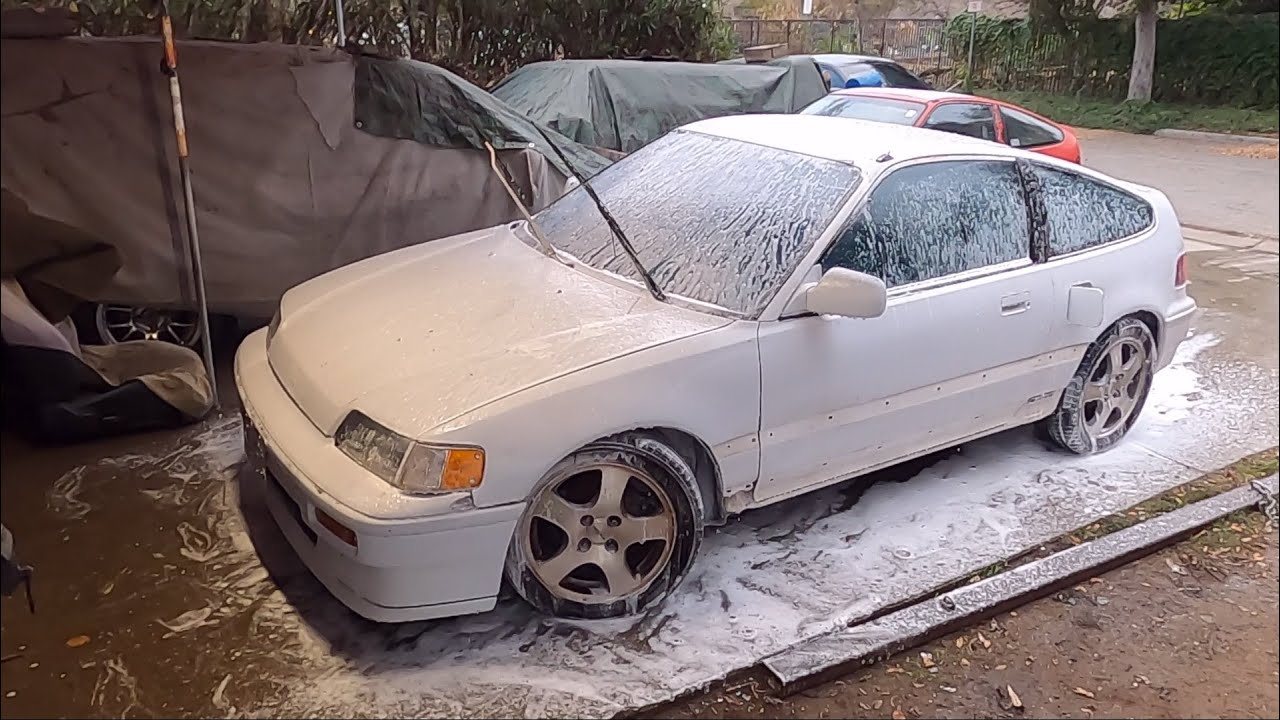JUNKYARD RESCUED CRX 4: Pressure Washer vs 15 Year Old Dirt !