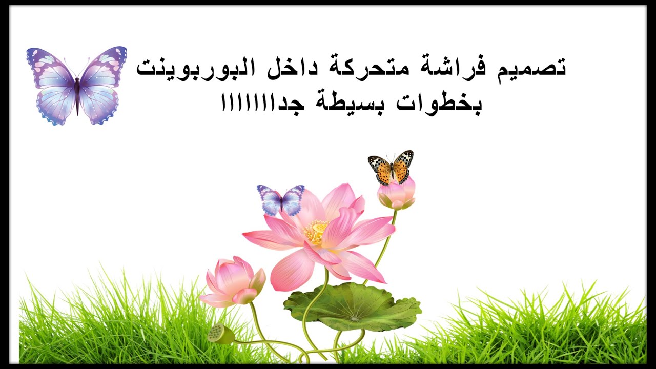 تحريك فراشة فى برنامج البوربوينت  بشكل احترافى بطريقة سهلة جداااا