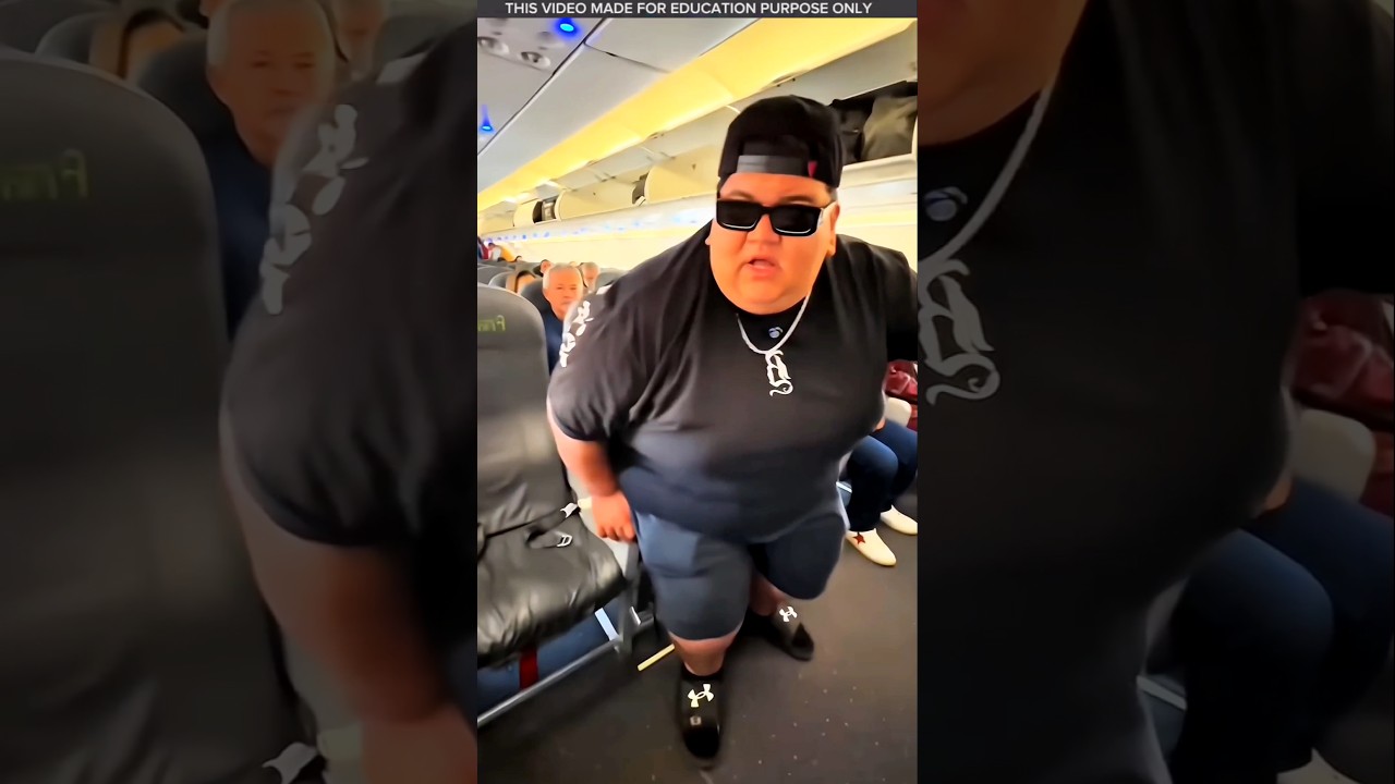Poor family fat boy can't sit in the plane seat, what's the secret?❔😱