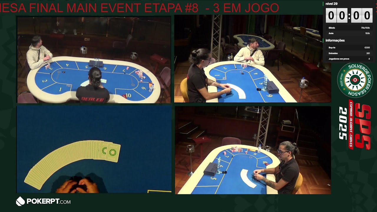 🔴 Dia 3 Main Event Etapa #8 Solverde Poker Season - Hotel Algarve Casino
