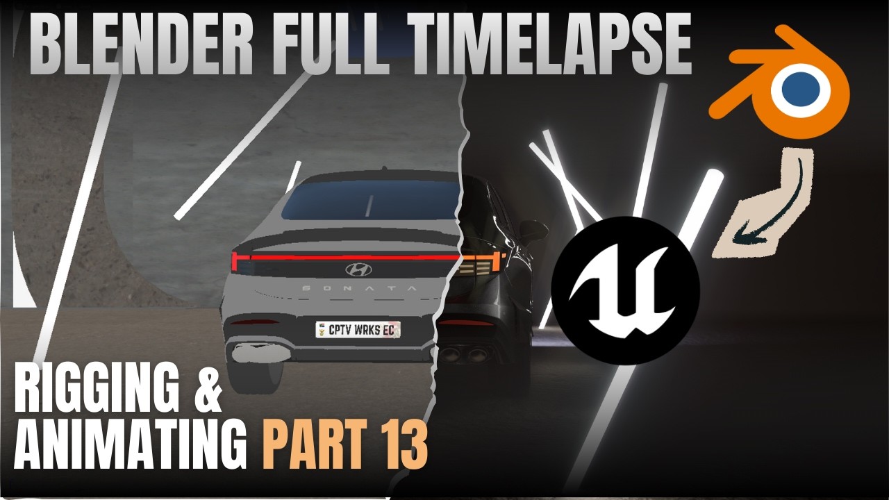 Blender 3D Car Modeling – Part 13: Animating | 2025 Hyundai Sonata | Full Timelapse
