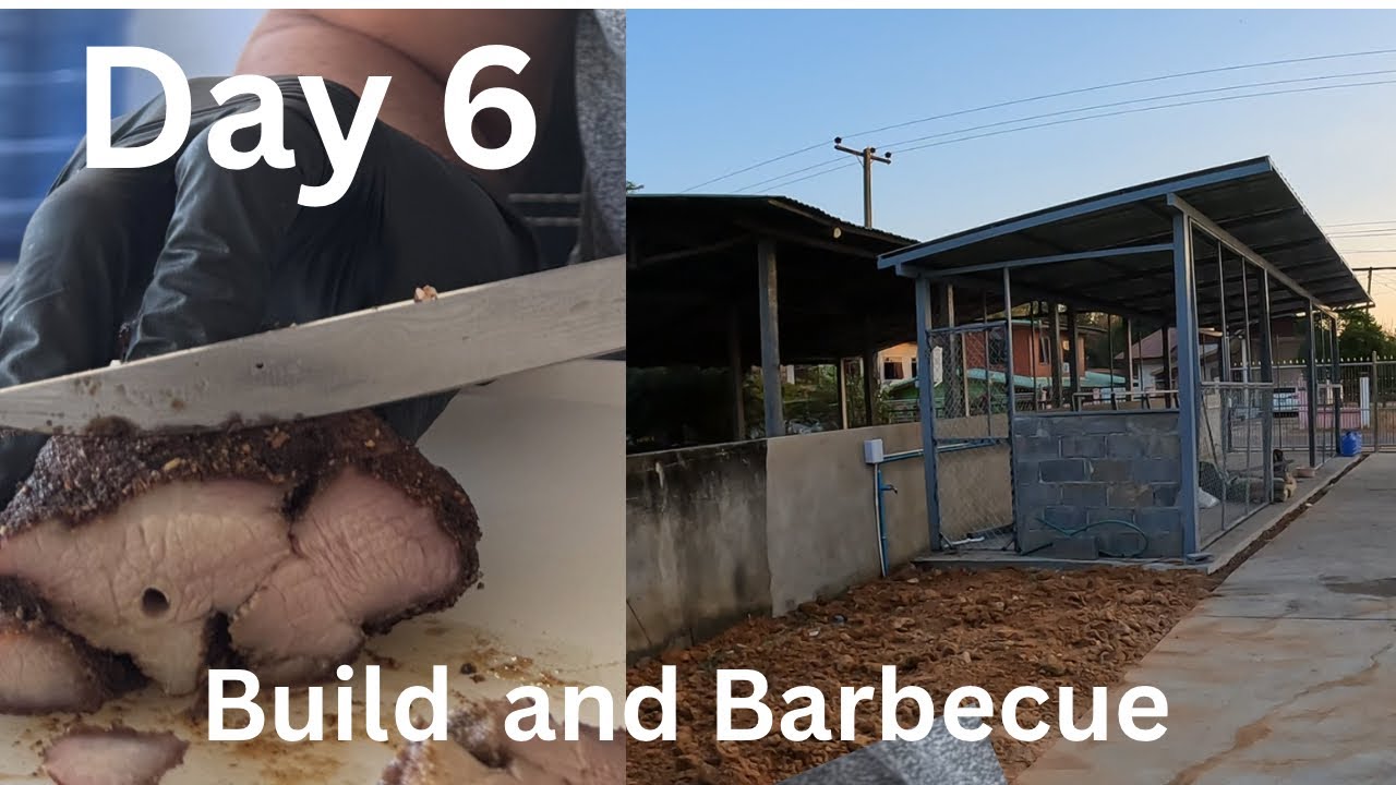 Day 6 Restaurant Build Progress + Kamado Pork Roast on the Grill