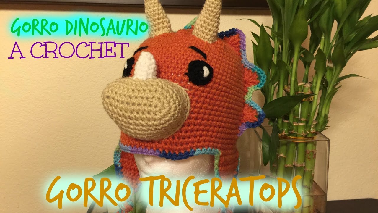 Gorro Dinosaurio -a crochet-