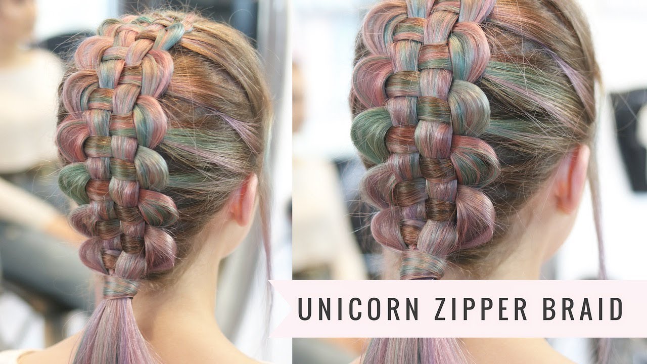 Unicorn Zipper Braid by Sweethearts Hair and Salonshades
