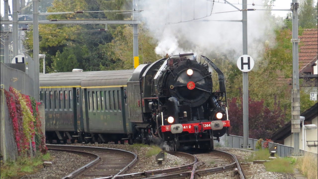 Осенняя поездка в Бернский Оберланд с паровозом Mikado 141.R.1244 | Steamtrain Switzerland - 05.10.