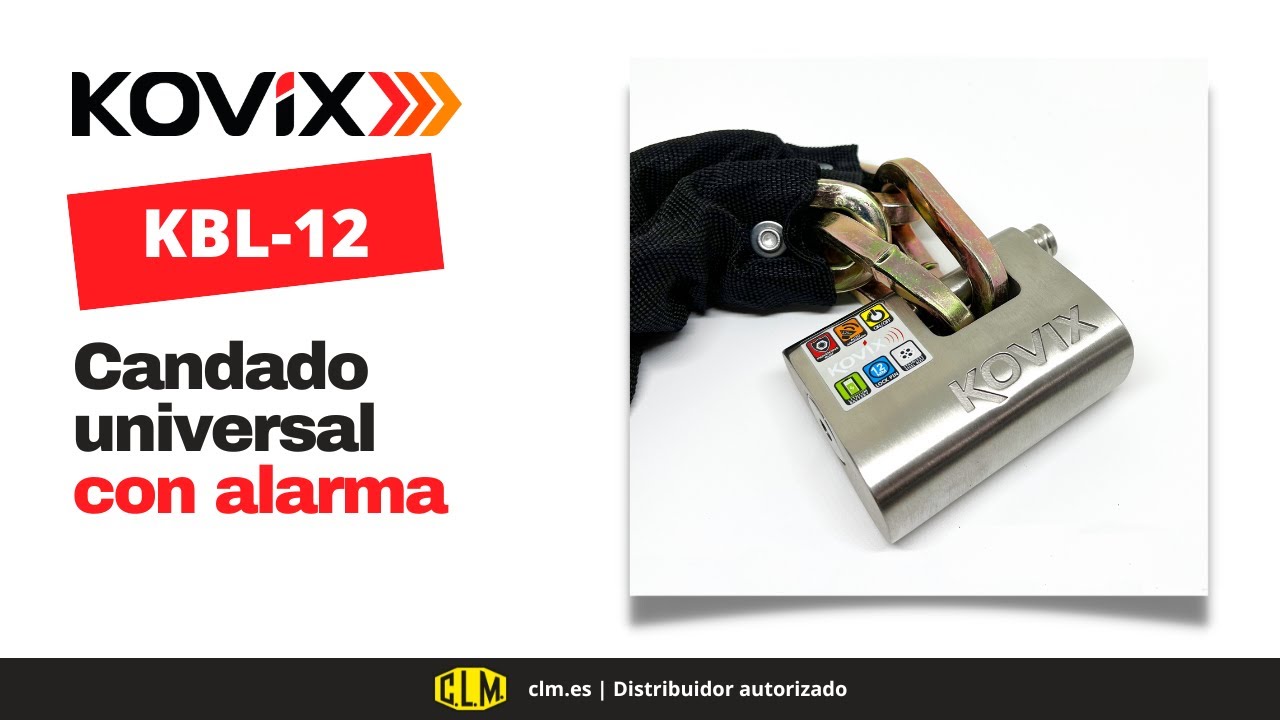 KOVIX KBL-12 Candado Universal con Alarma de 120dB