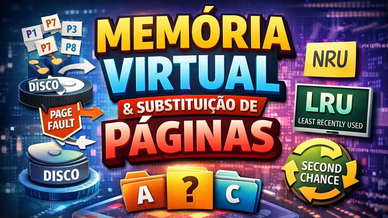 Memória Virtual, Paginação e os principais algoritmos de substituições, L/NRU( IA + QUESTÕES)