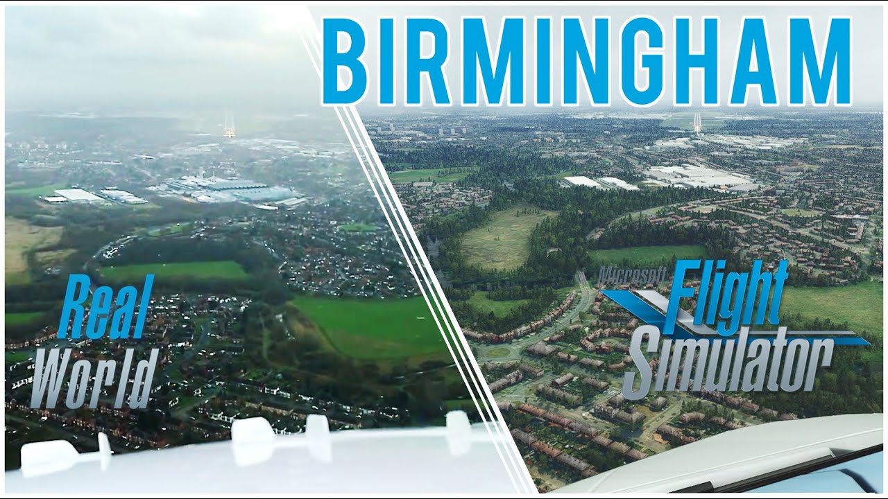 Microsoft Flight Simulator (MSFS2020) vs Real Life | Landing in Birmingham | 737/A320 Cockpit