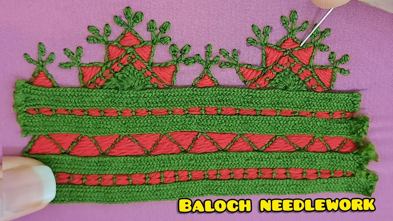 How to make Balochi Doch | Beautiful pethi design | by #balochneedlework #balochi #embroidery