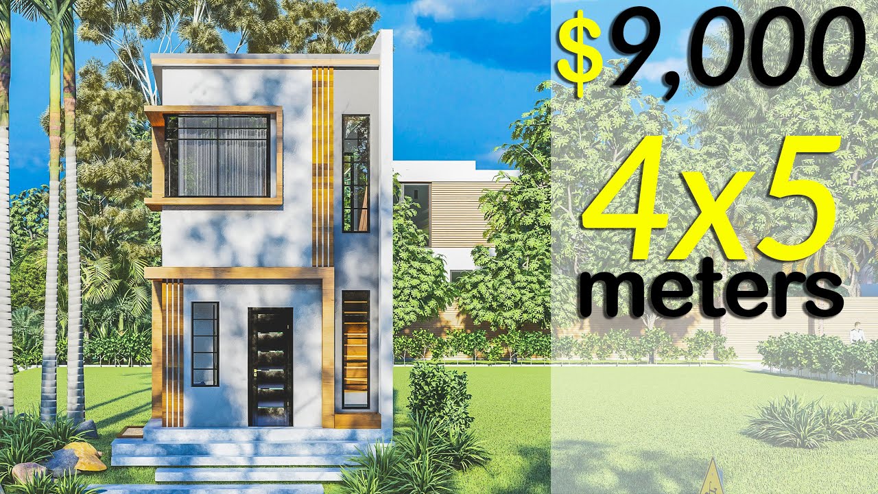 (4x5 Meters) Tiny House Design | 1 Bedroom House Tour | 2 Story House